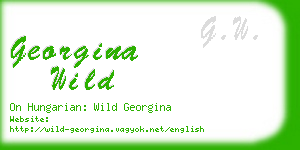 georgina wild business card